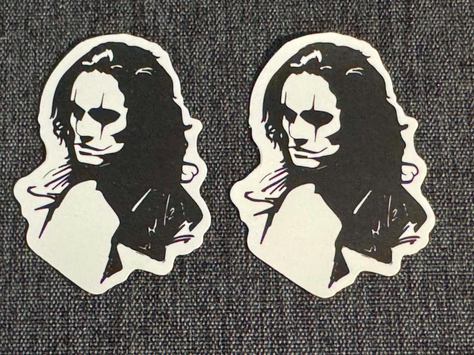 Lot (2) THE CROW 1 5/8" x 2 3/8" Logo STICKERS Brandon Lee Free SHIP! FAST!