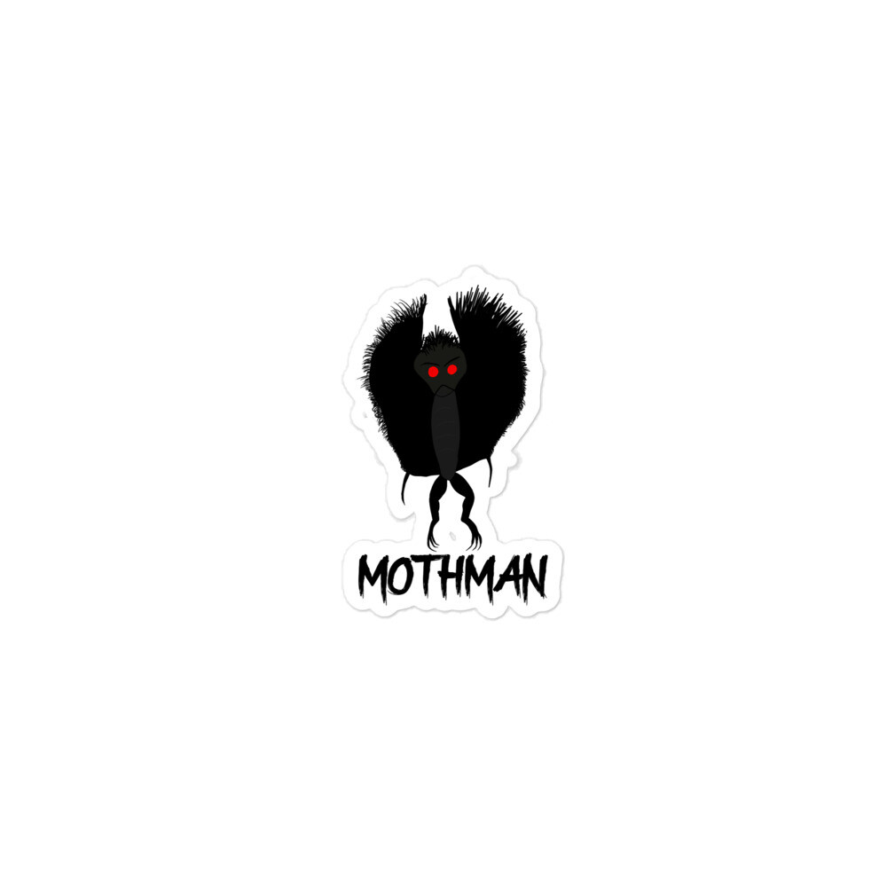 Mothman Bubble-free stickers with original artwork