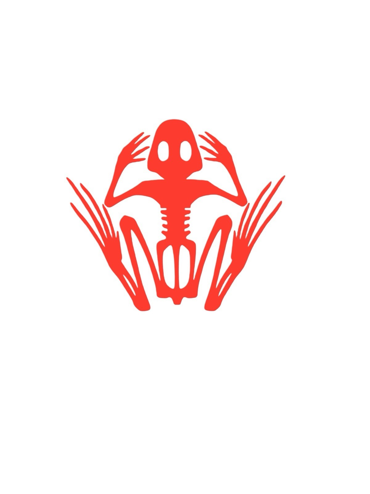 Frog Skeleton Decal for car Windows Laptops most Smooth Surfaces