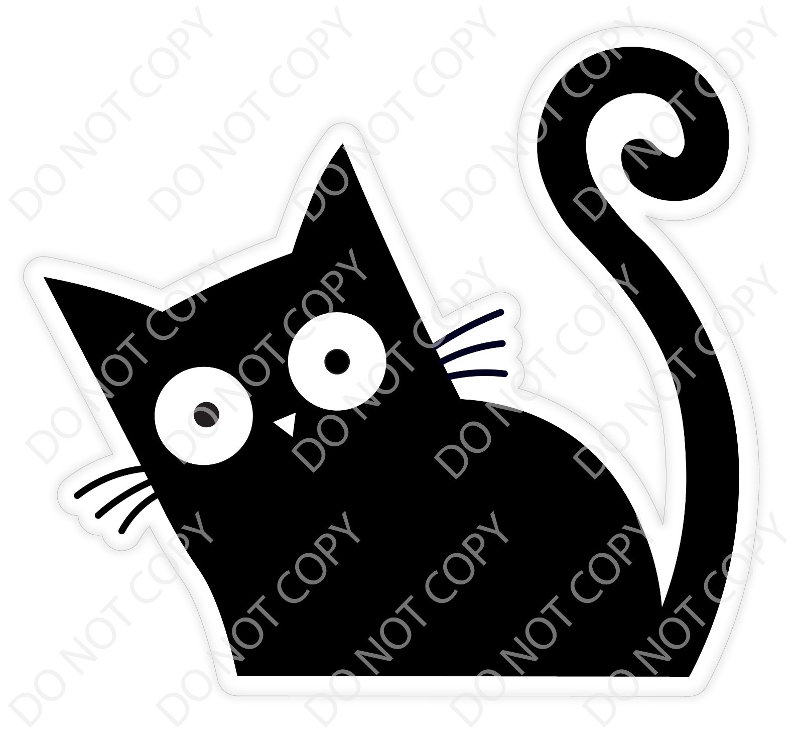 Laminated Vinyl Decal Die Cut Waterproof Sticker – Curious Cat