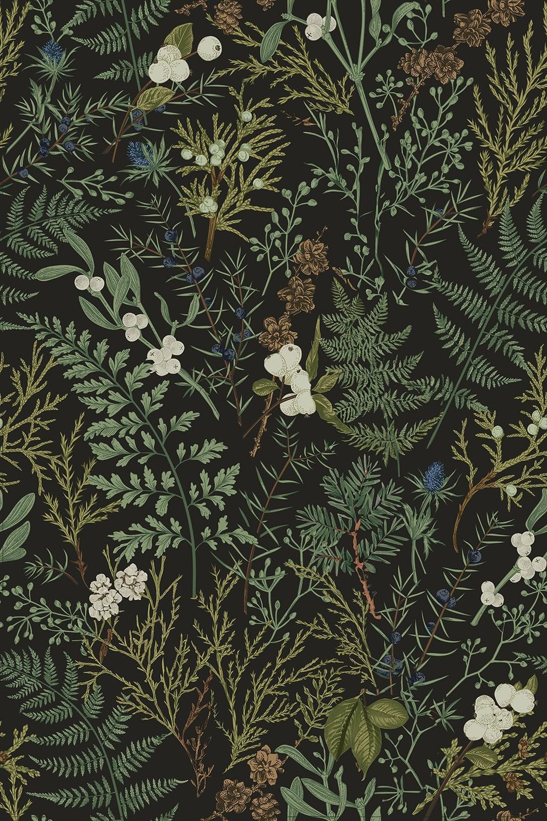 Dark Green Fern Botanical Shelf Liner Contact Paper Self Adhesive Vinyl Botan…