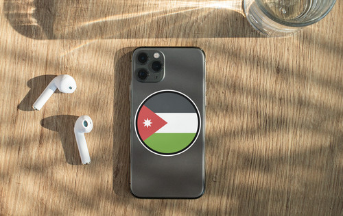 Jordan Flag Circle Sticker Decal