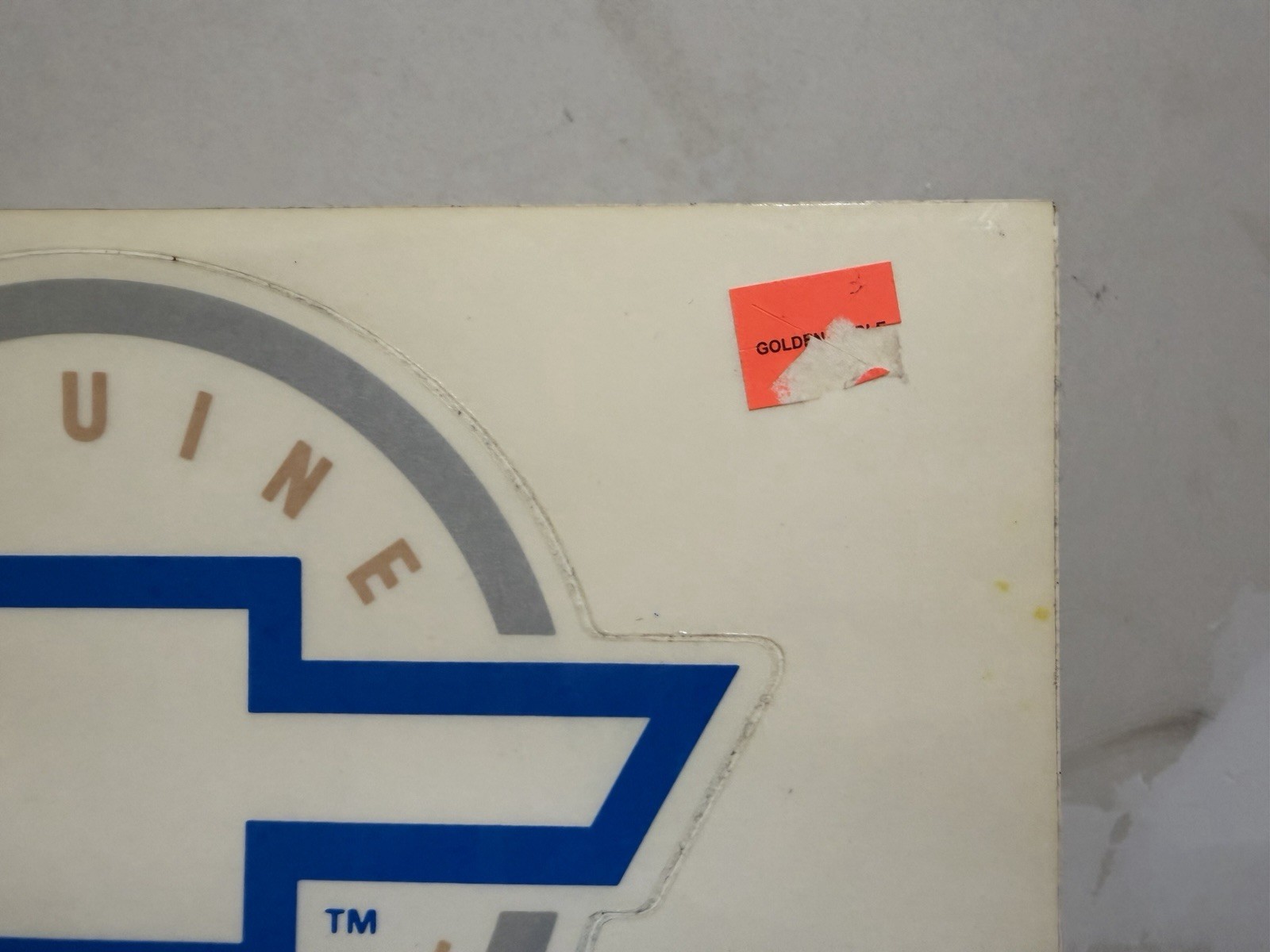 Vintage Genuine Chevrolet Parts Logo Chevy Vinyl Decal Sticker 6.5” x 5”