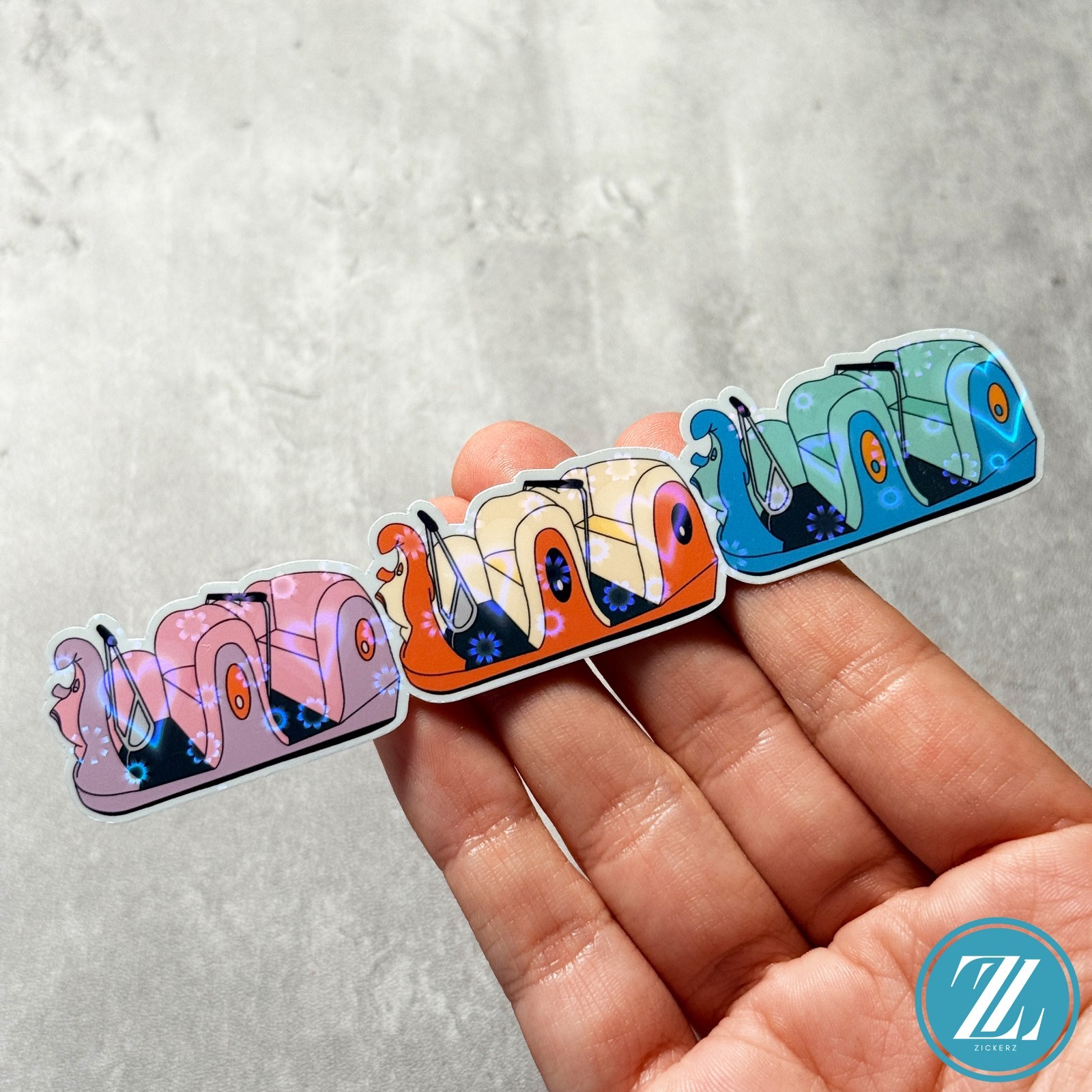 Alice in Wonderland Caterpillar Sticker, Holographic Disneyland Ride Decal
