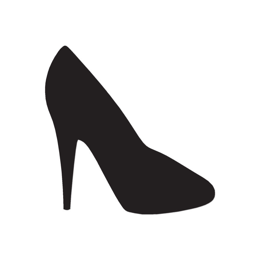 High Heel Shoe – Vinyl Decal Sticker – Multiple Color & Sizes – ebn372