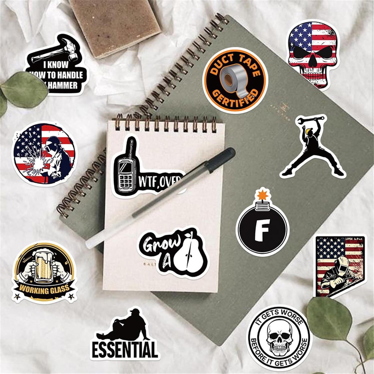 100PCS Funny Adult Meme Stickers Waterproof Vinyl Decals for Bottles