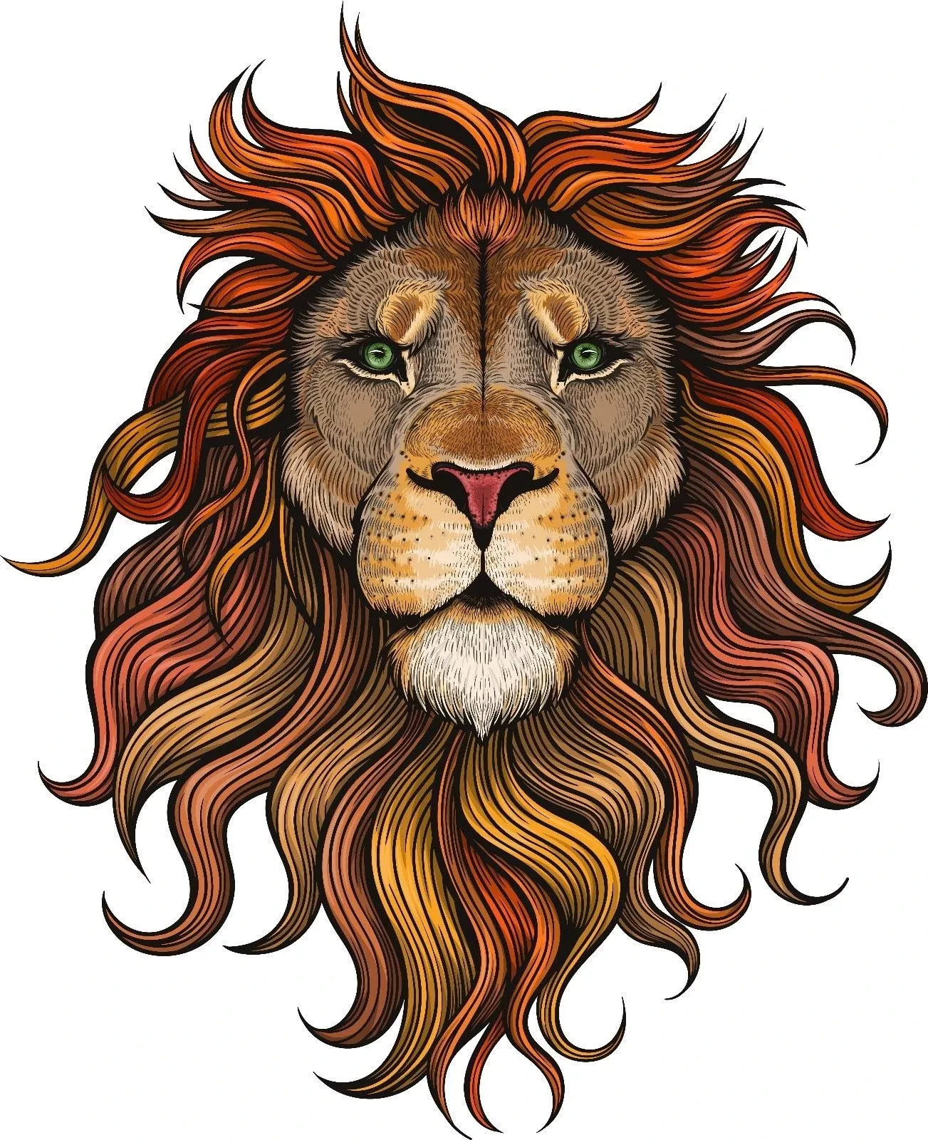 LION PATTERNED DECAL STICKER 3M USA MADE TRUCK BIKE VEHICLE WINDOW WALL CAR