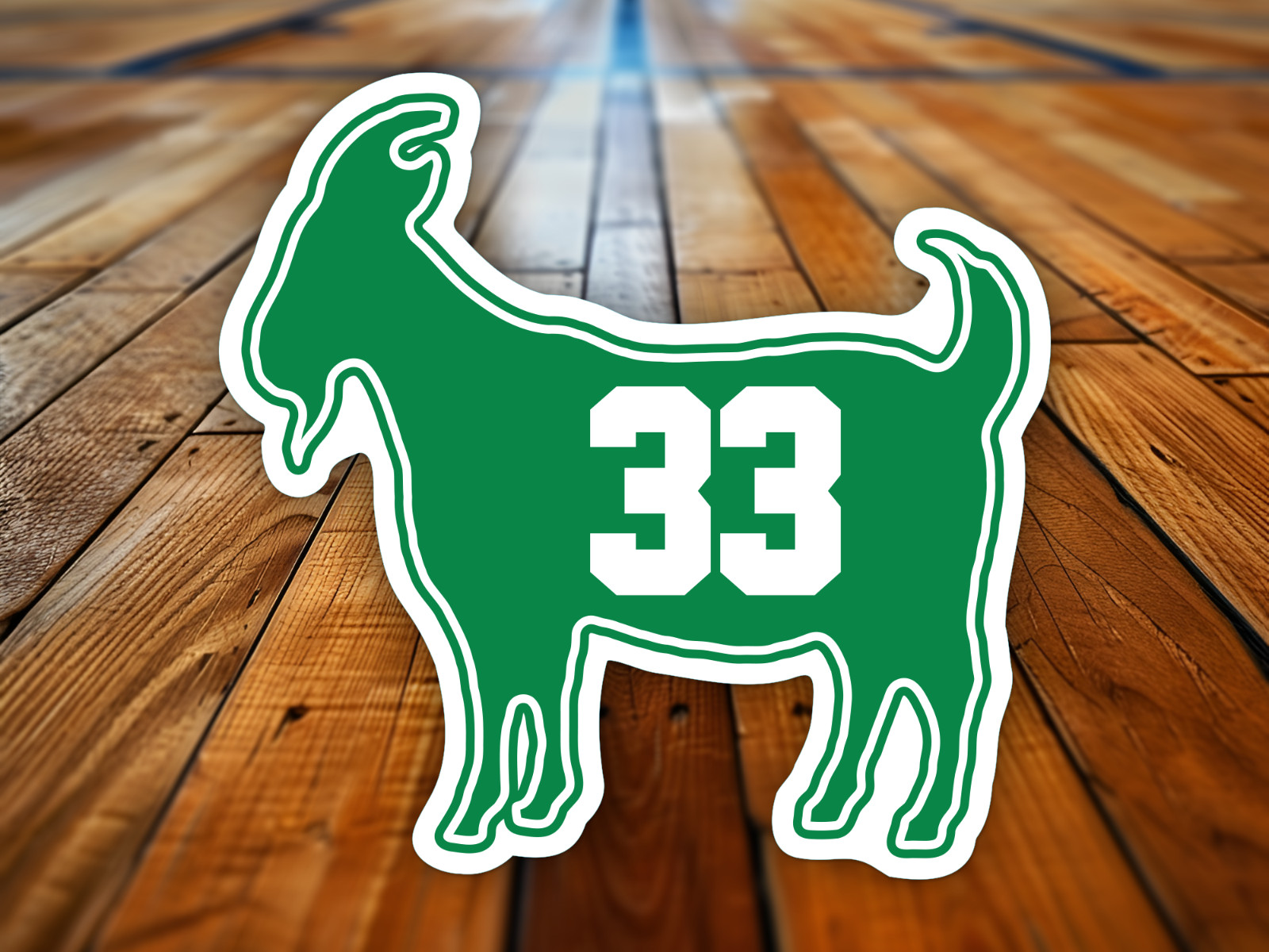 Larry Bird Green Goat 33 Waterproof Vinyl Sticker Decal Art