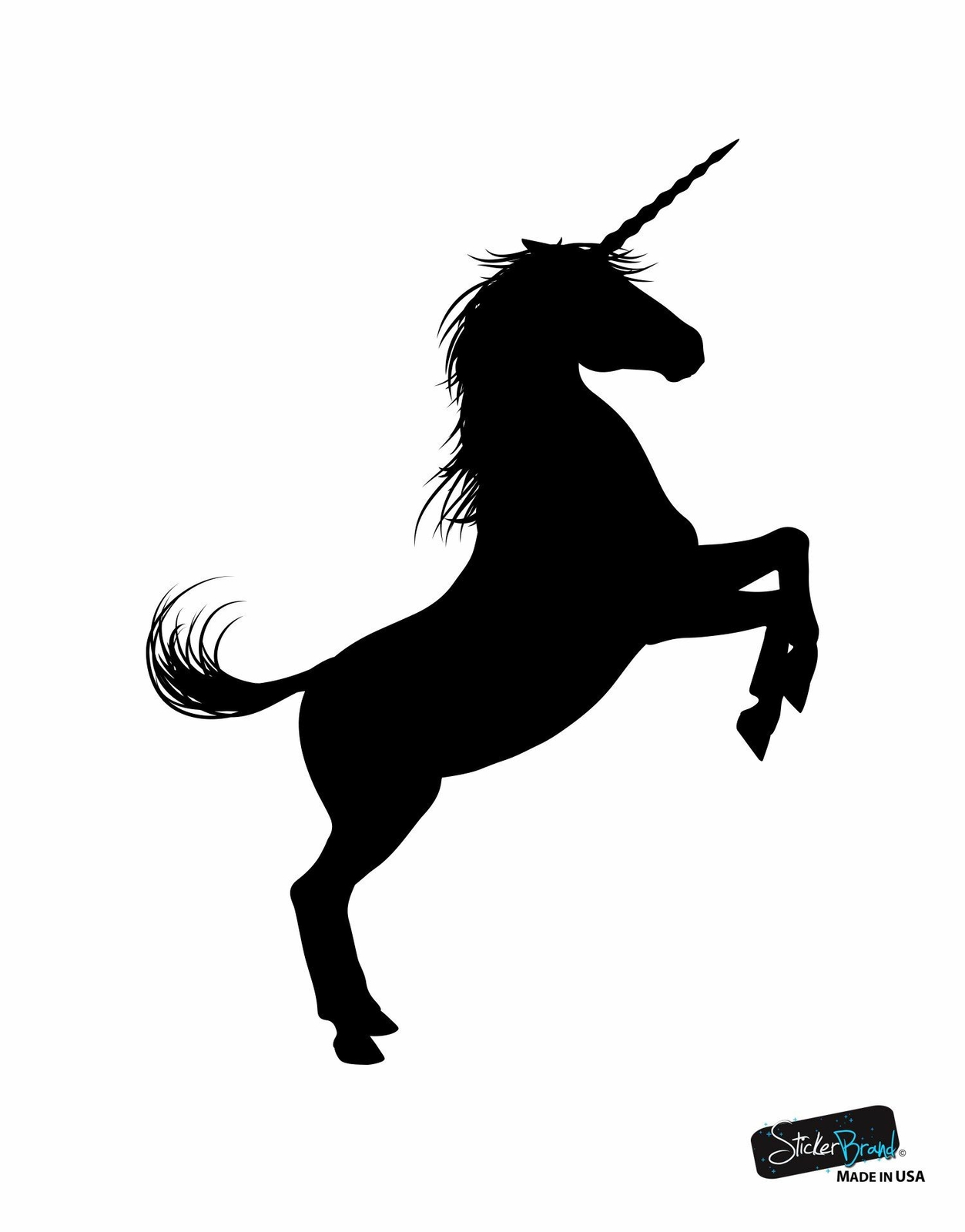 Girl’s bedroom Unicorn Wall Decal Sticker. Fantasy Silhouette. #6108