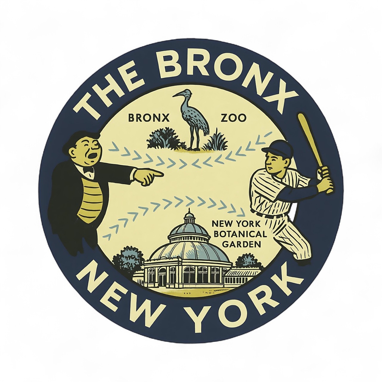 The Bronx New York Sticker Vinyl Decal Vintage Style Vacation Travel Souvenir