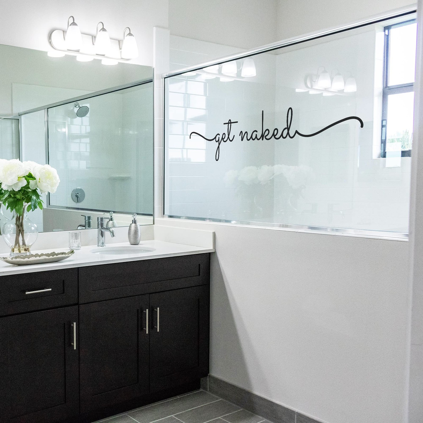 Large Naked 2 Funny Bathroom Wall Decal for Home Bathroom Decor Family Quote …