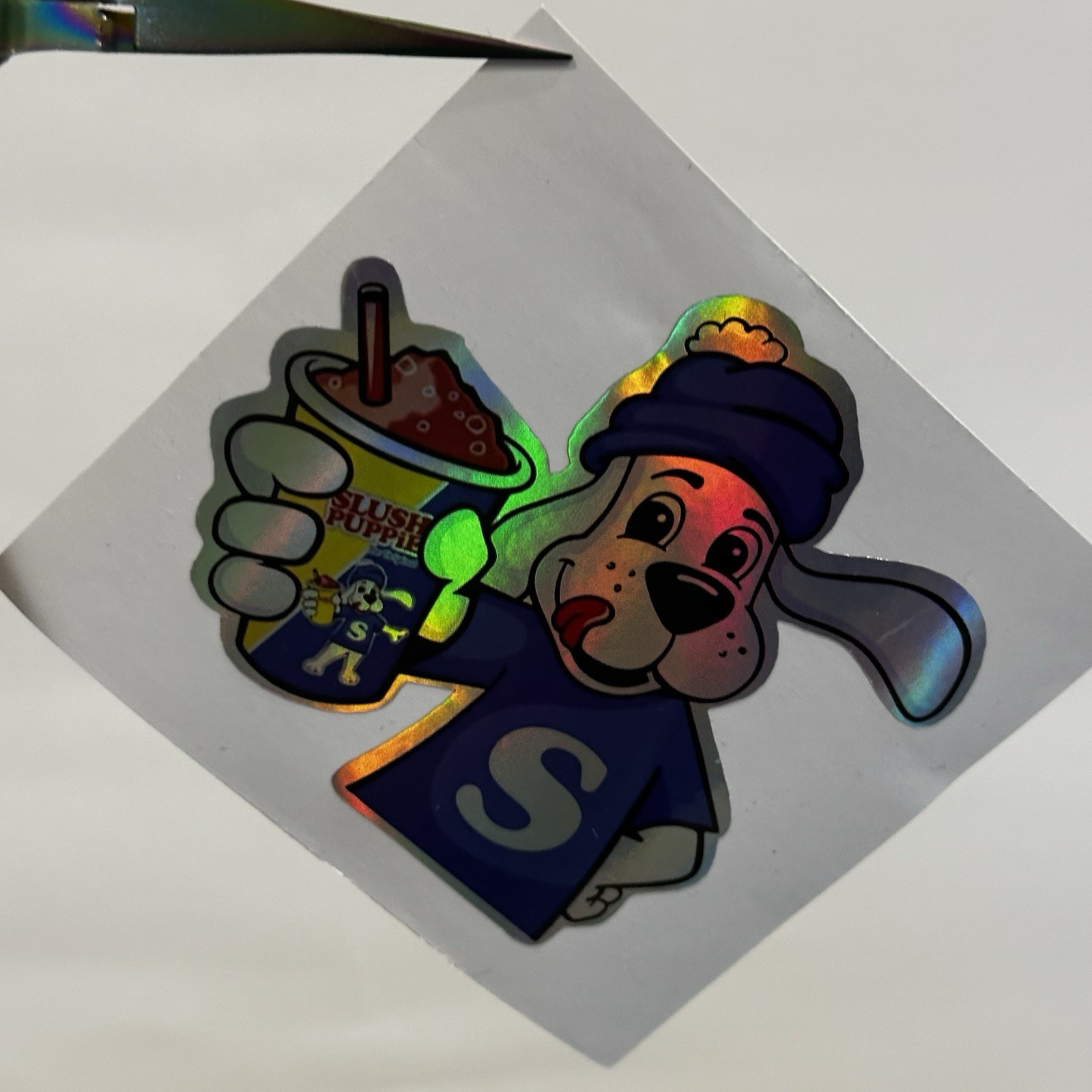 HOLOGRAPHIC SLUSH PUPPIES 3” INCH Vinyl Sticker Decal Retro VTG Nostalgic Puppy