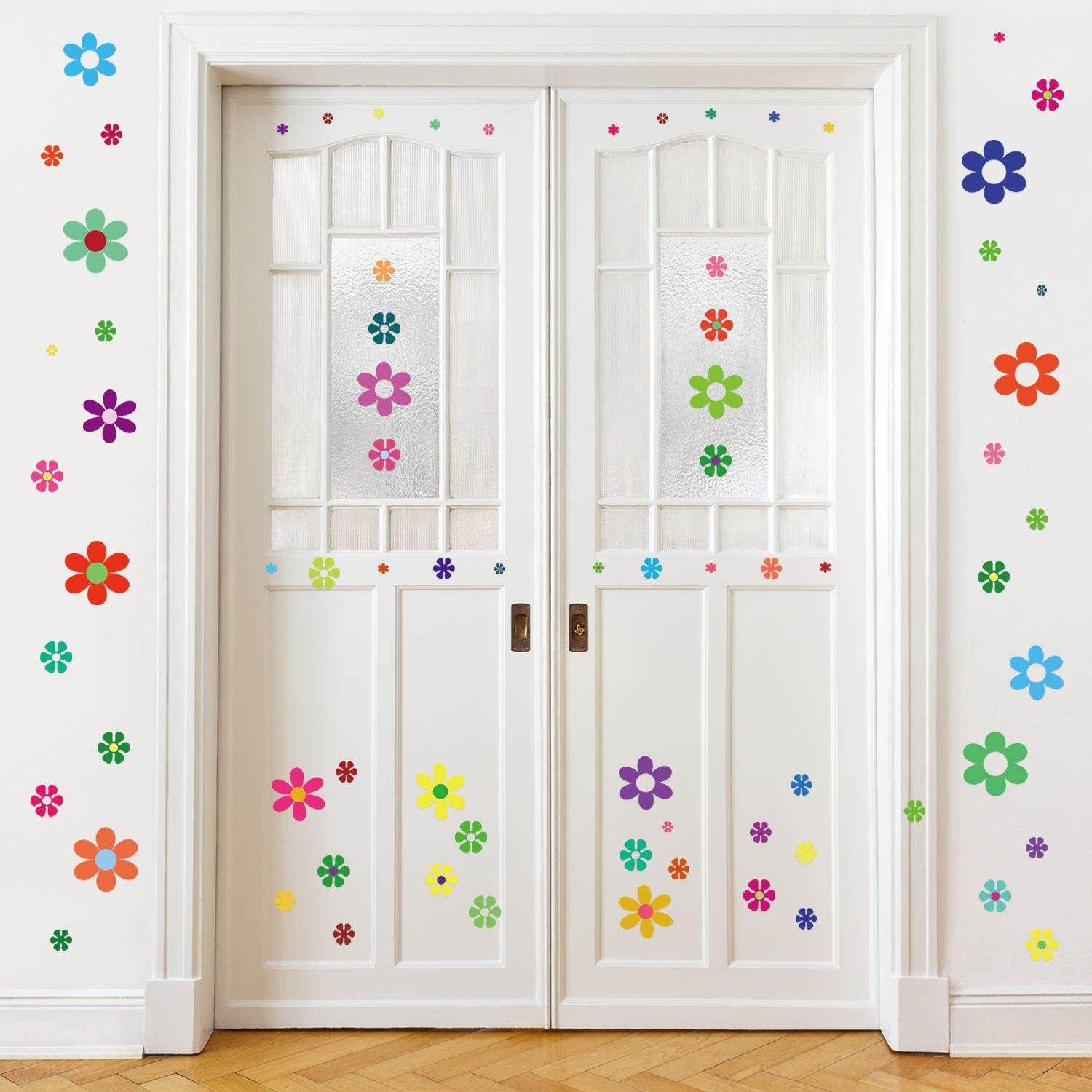 12 Sheets Daisy Stickers Flower Car Decals Self Adhesive Vinyl Retro Butterfly F
