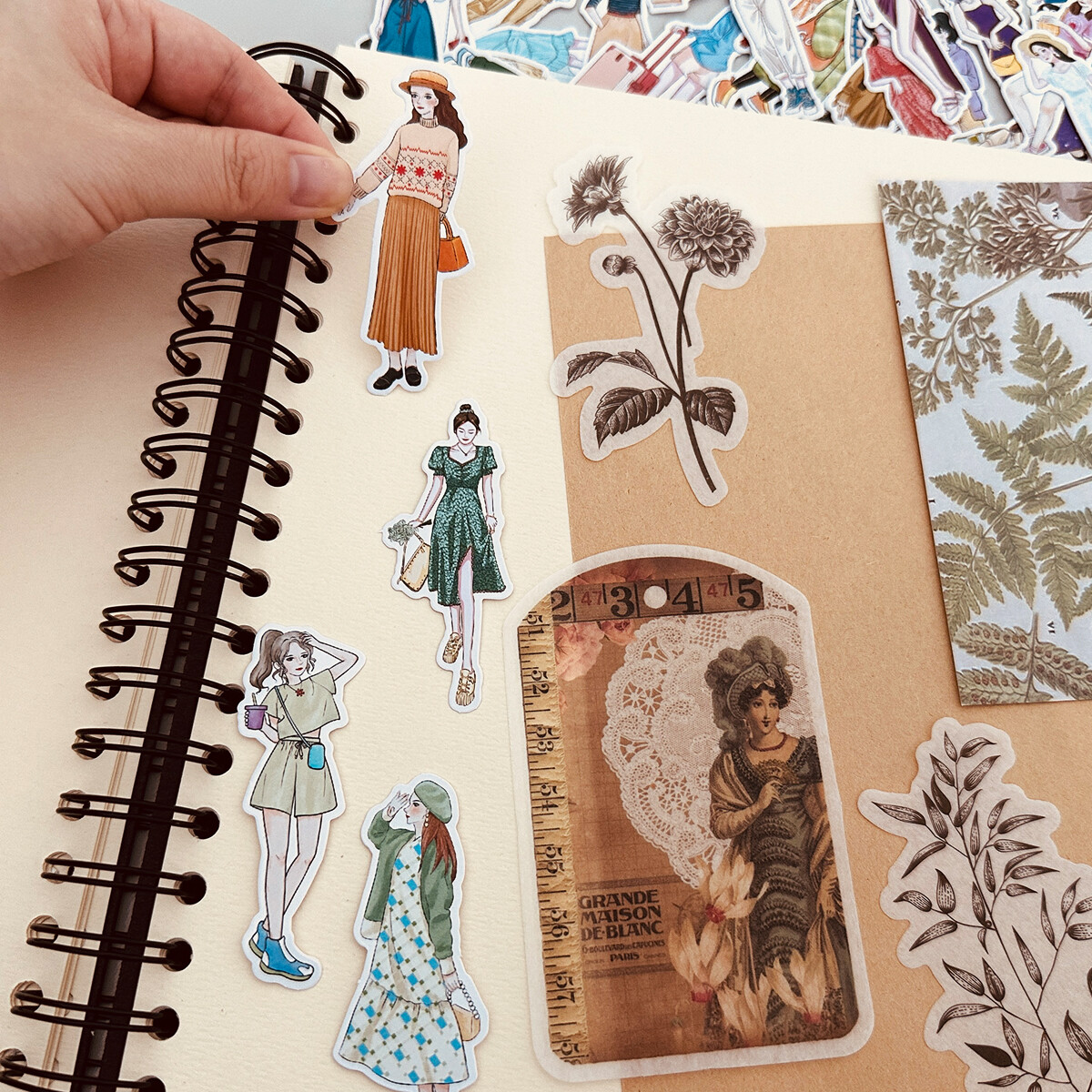 Wrapables Fashion Women People Vinyl Stickers for Scrapbooking, Journaling