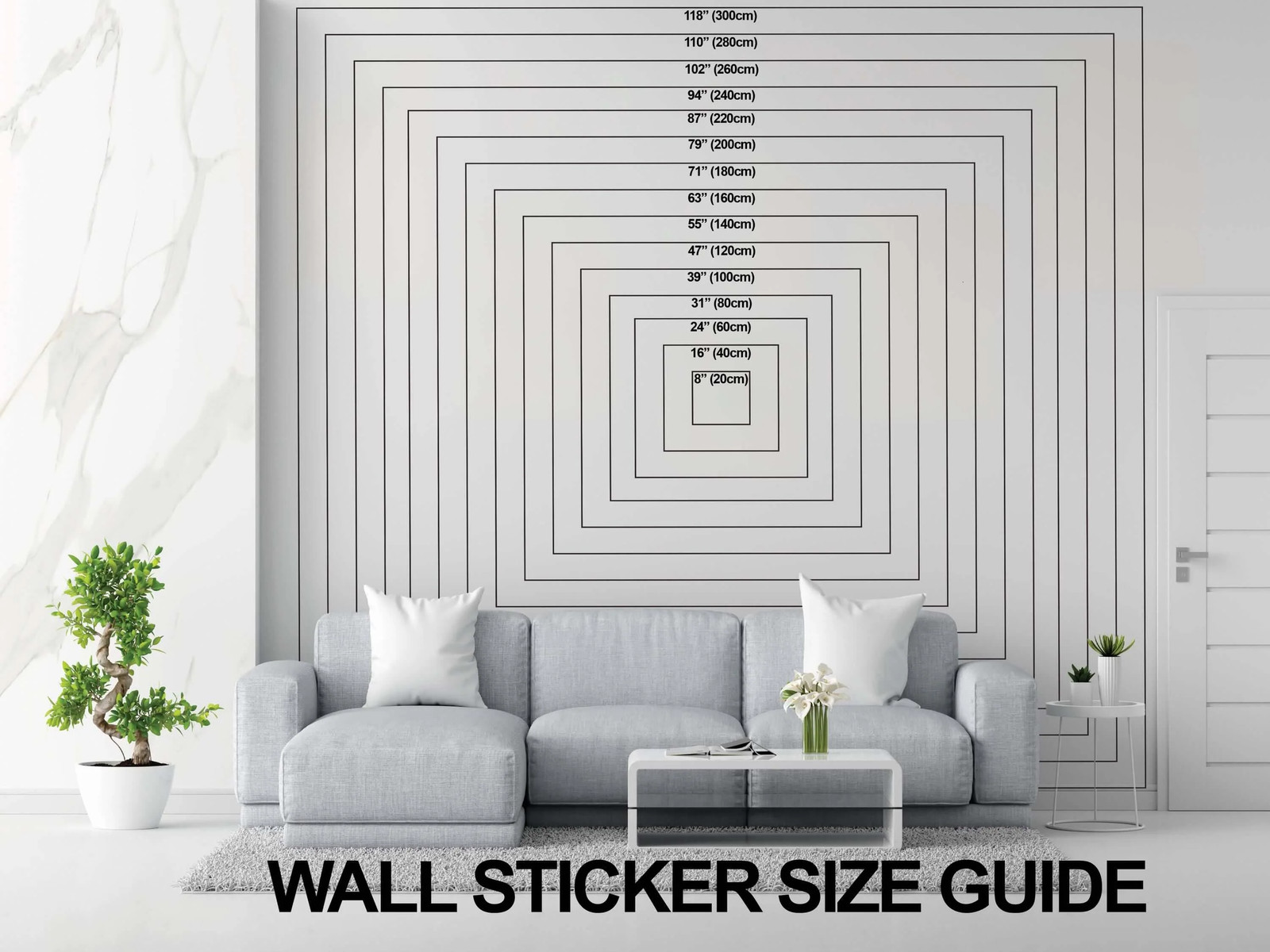 Gold Floral Corner Wall Decal | Minimalist Line Art Flower Wall Sticker