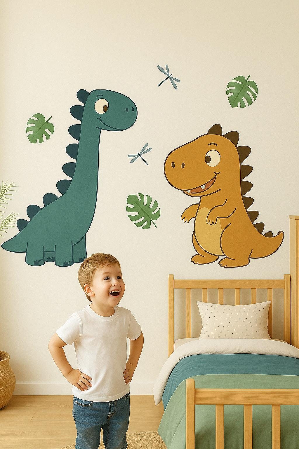 Large Dino Wall Decals | Cute Diplo and Trex Wall Stickers