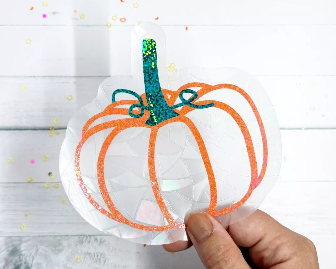 Pumpkin Suncatcher Sticker Window Cling Decal Rainbow Maker Prism