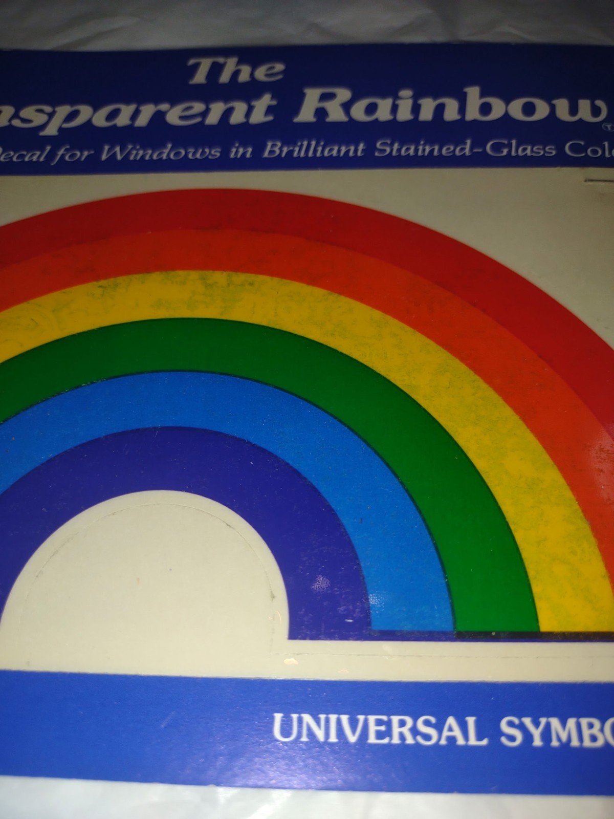 Rainbow Vintage Illuminations Transparent Rainbow Luminous Window Decal