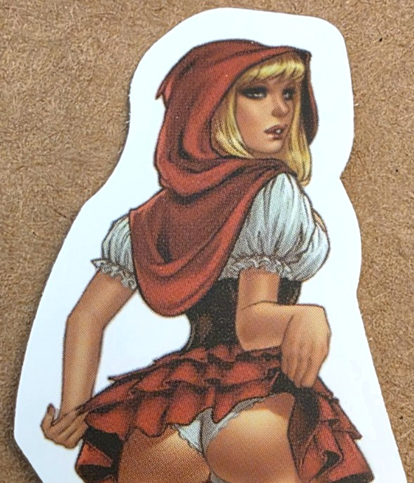 Halloween Sticker Girl Red Riding Hood Werewolf Witch Punk Emo Comic Anime Manga