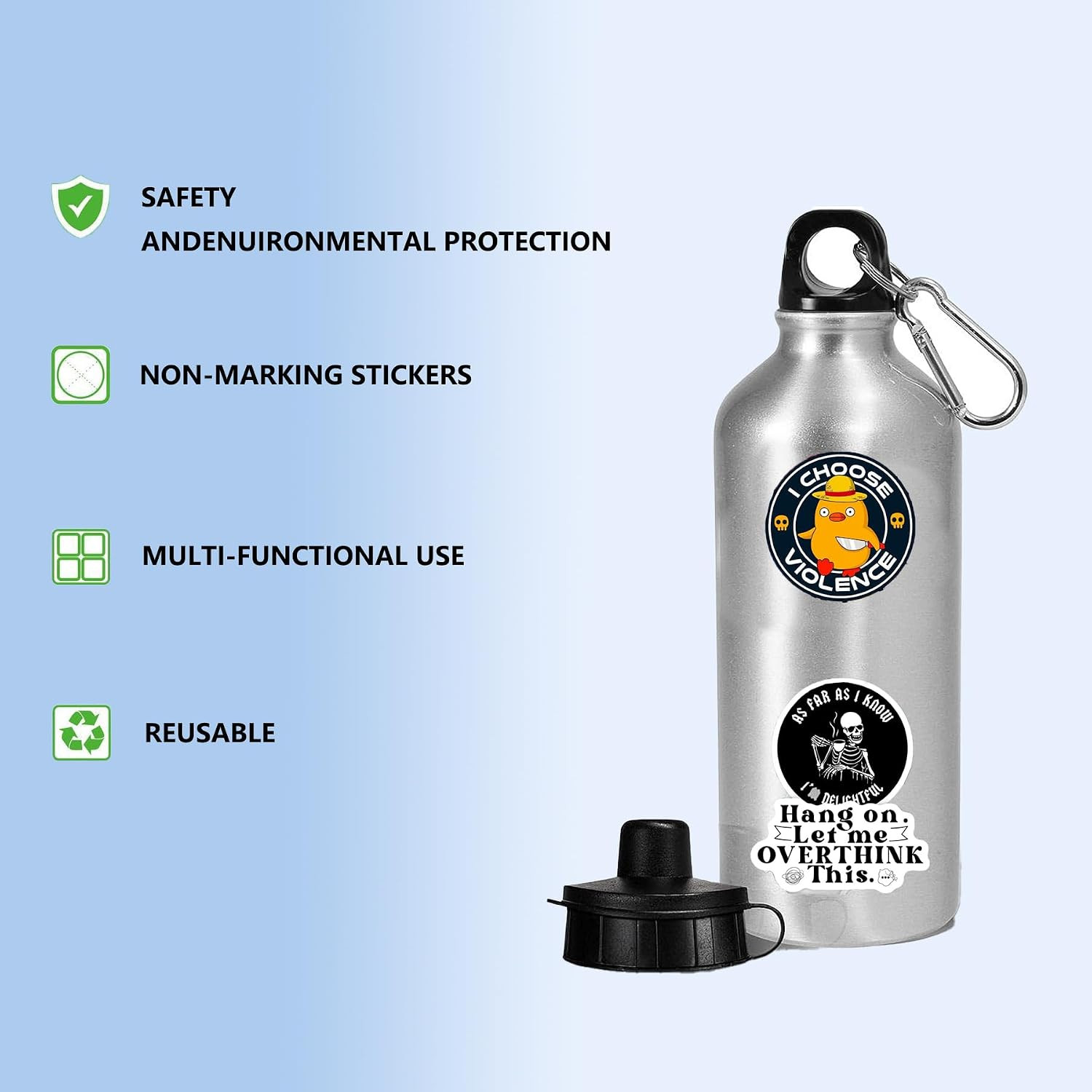 150Pcs Funny Stickers for Meme Water Bottles Pack Waterproof Cool Stickers