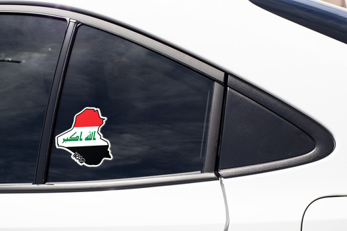 Iraq Map Flag Sticker Decal
