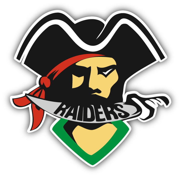 Prince Albert Raiders Hockey Head Logo Car Bumper Sticker Decal – 3" or 5"