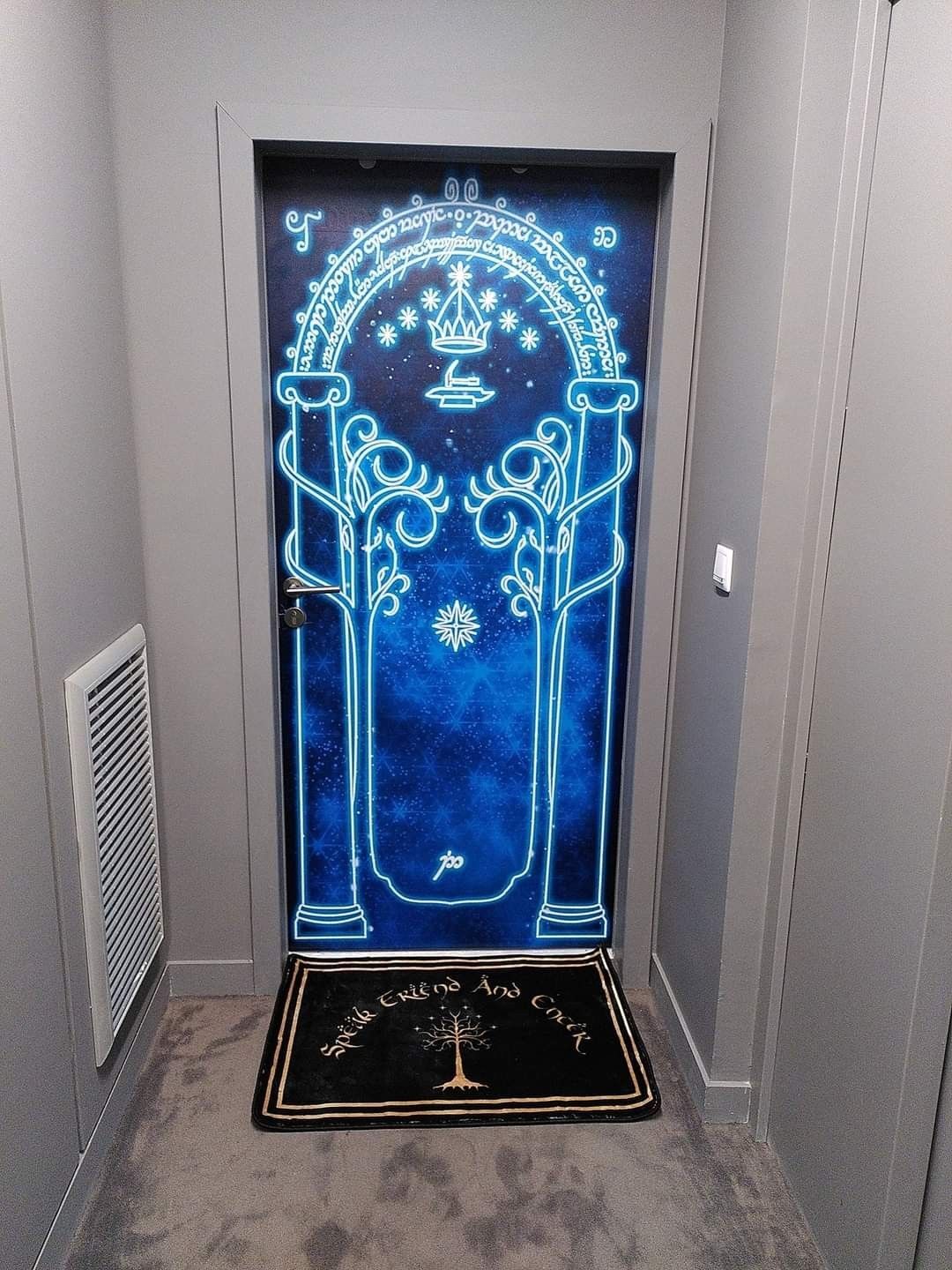 Magic Gates Door Mural, Peel and Stick, Removable, Sticker, Cover. Wall, Fridge