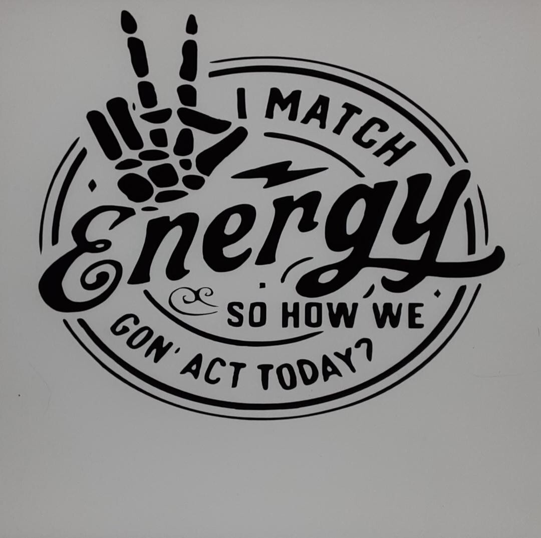 I Match Energy Decal 4×5, Choose Color, Car, Home, Crafting Free Shipping