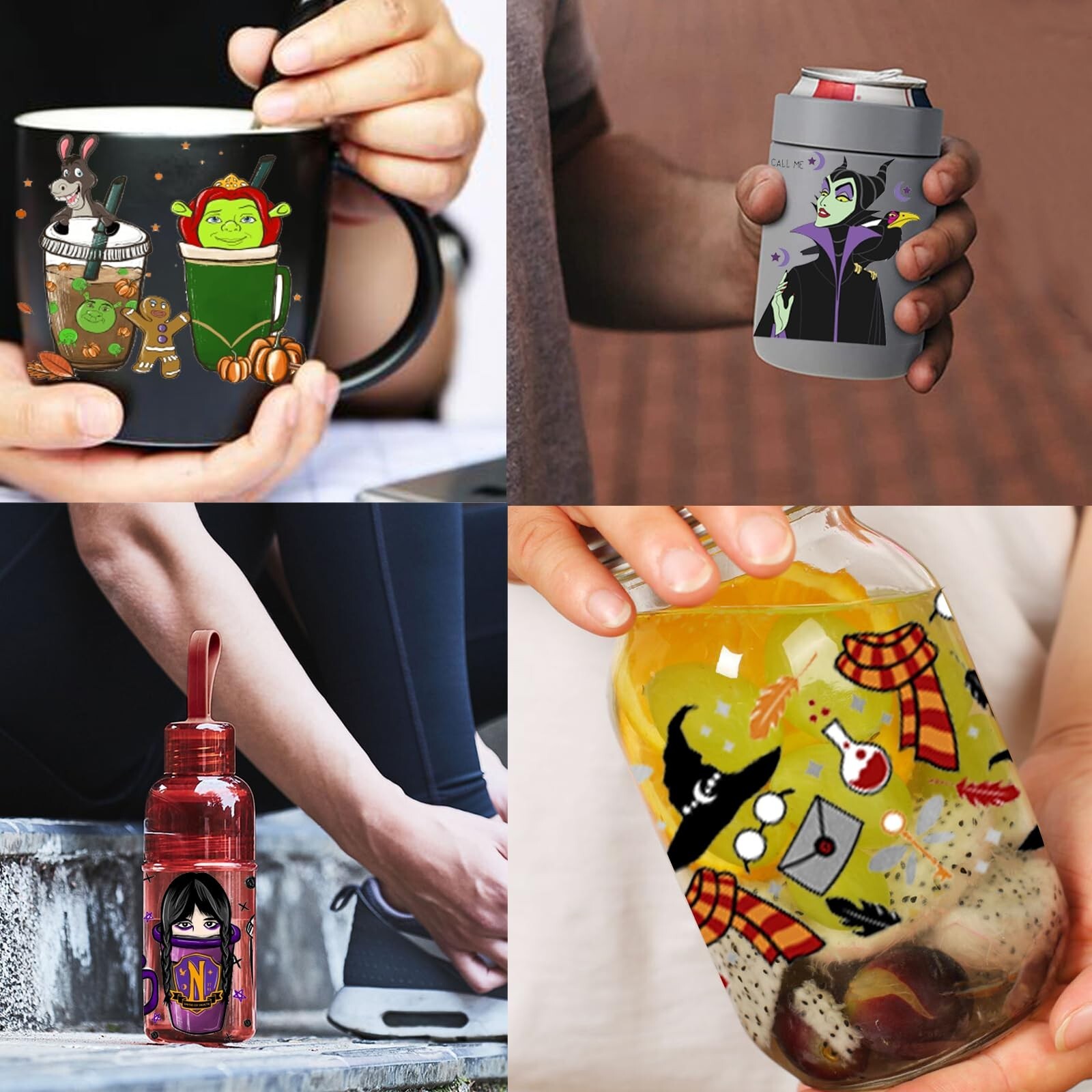 UV DTF Cup Wrap, Transfer Stickers for 16oz Glass Cups，UV DTF Cup Wrap Tr