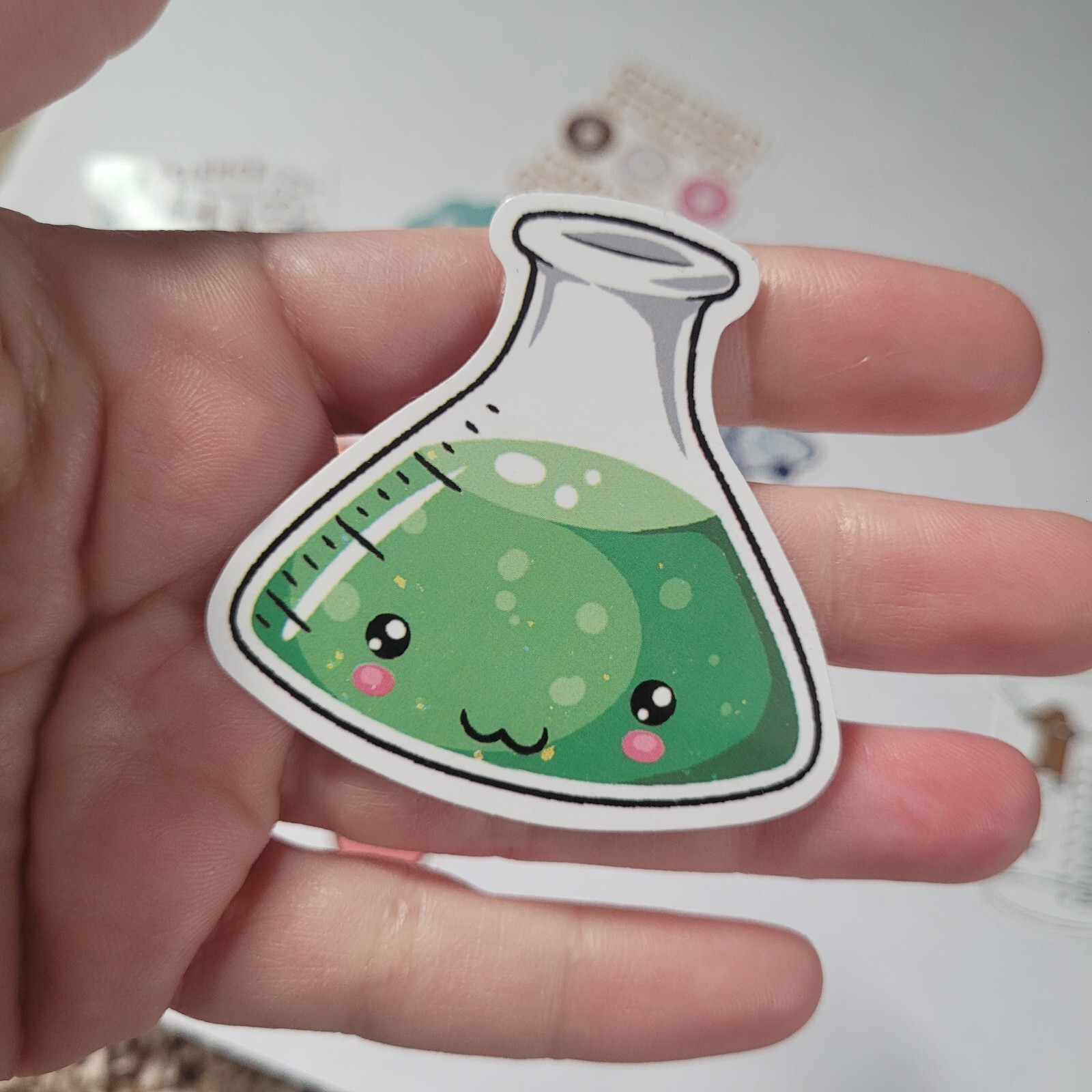 Science lab vinyl sticker set of 8 chemistry chemical beaker experiment atom