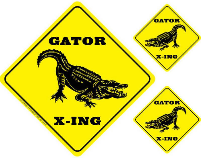 Gator Xing – Crossing Vinyl Stickers