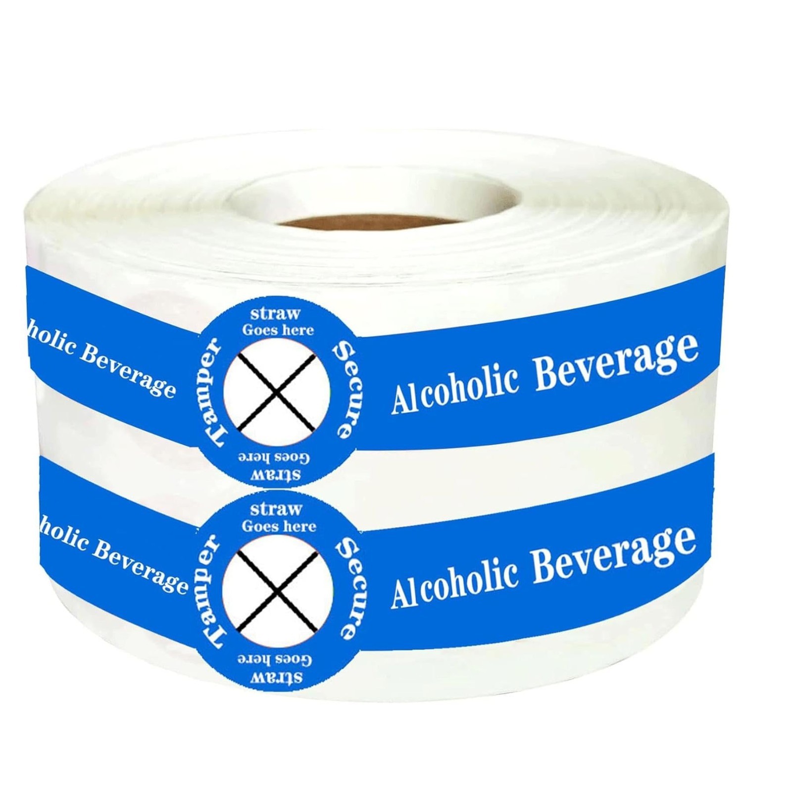 Tamper Proof Drink Straw Stickers – 500 pcs Alcohol Beverage Lid Seals, 1×9 inch