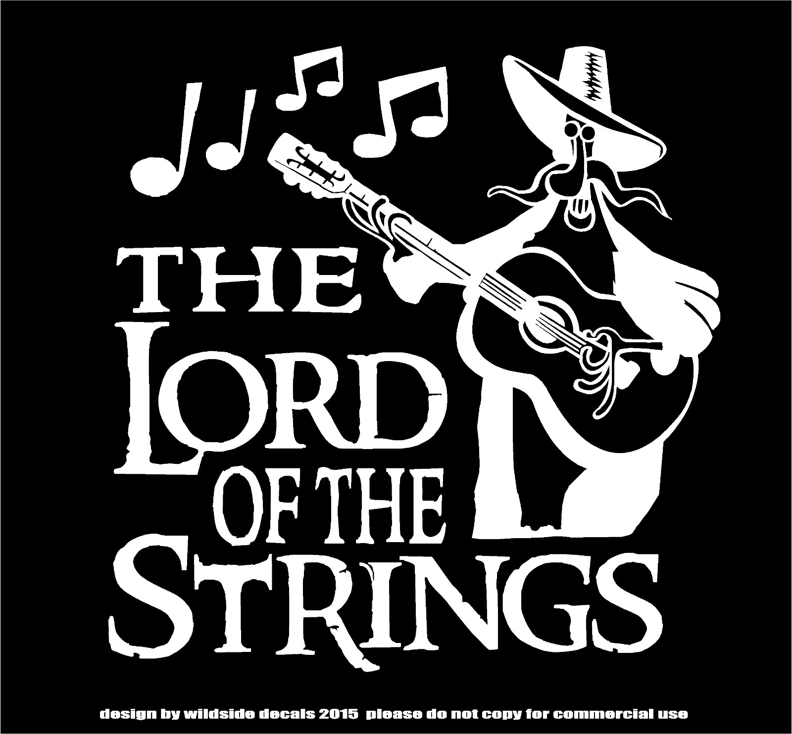 Lord Of The Strings Decal Guitar Player Car Truck Music Musician Vinyl Sticker