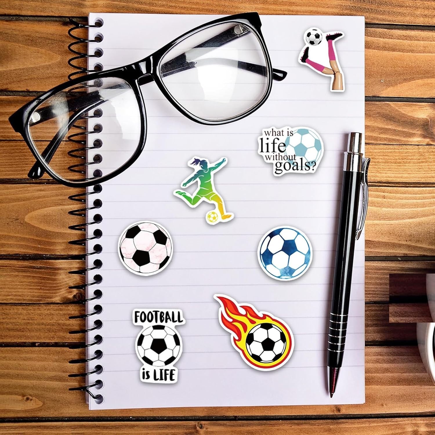 100 PCS 2026 World Cup Soccer Stickers for Boy Girls Kids Teens, Waterproof