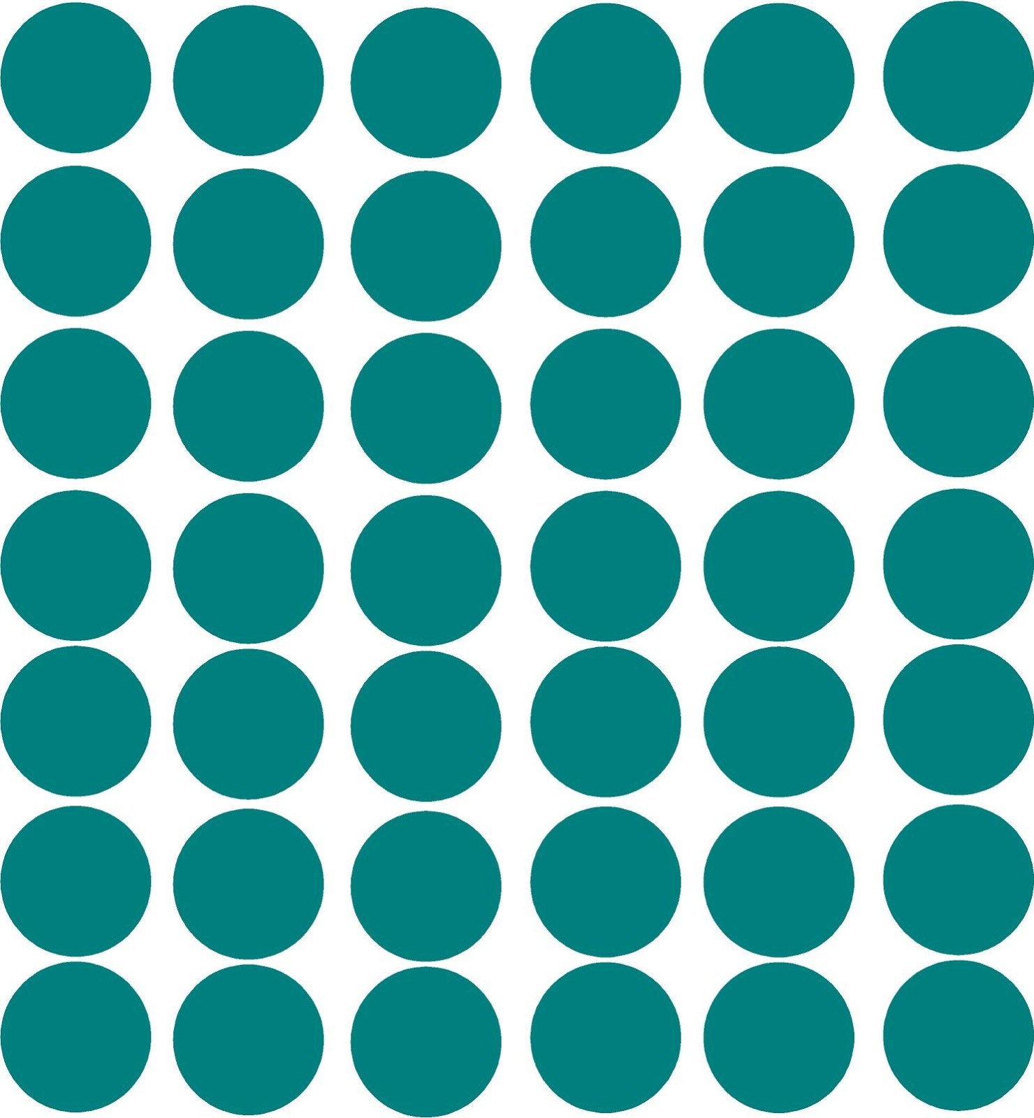 polka dot circles choose your color 42- 3 inch diameter girls room wall decals