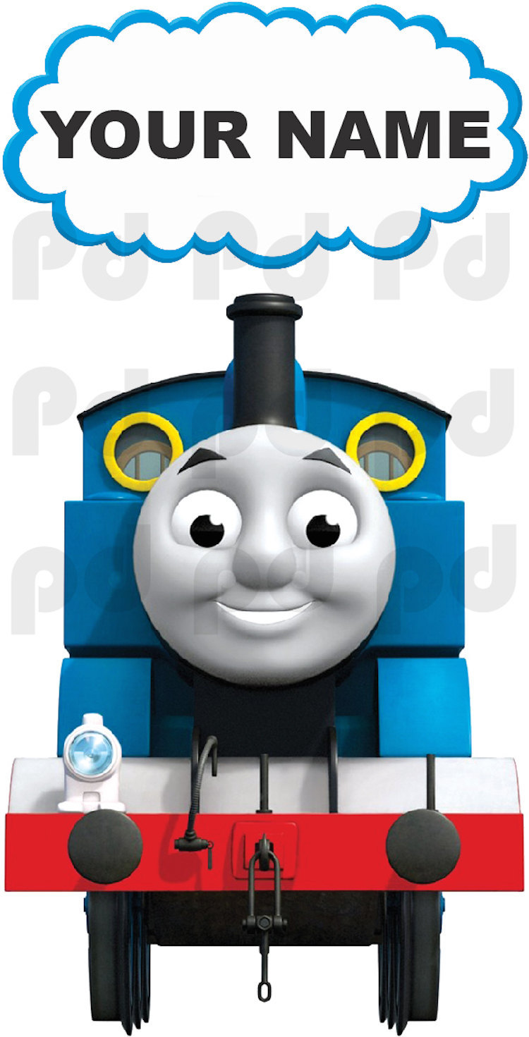 Thomas The Train Kids Room Wall Decal Thomas The Tank Engine Custom Name, n93