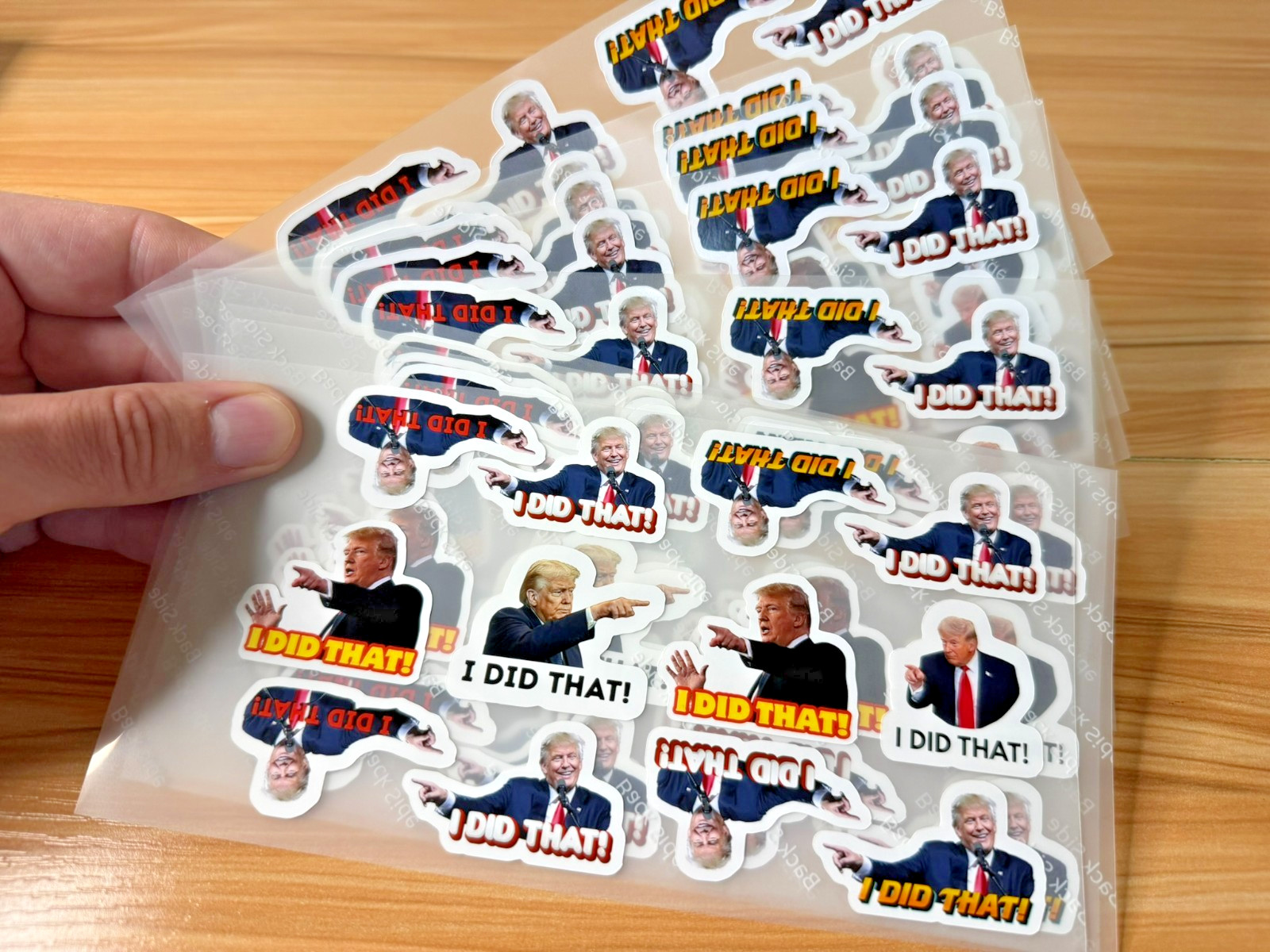 Trump "I DID THAT" Stickers 100pcs Mixed Political Vinyl Decals for Gas Pump 1"