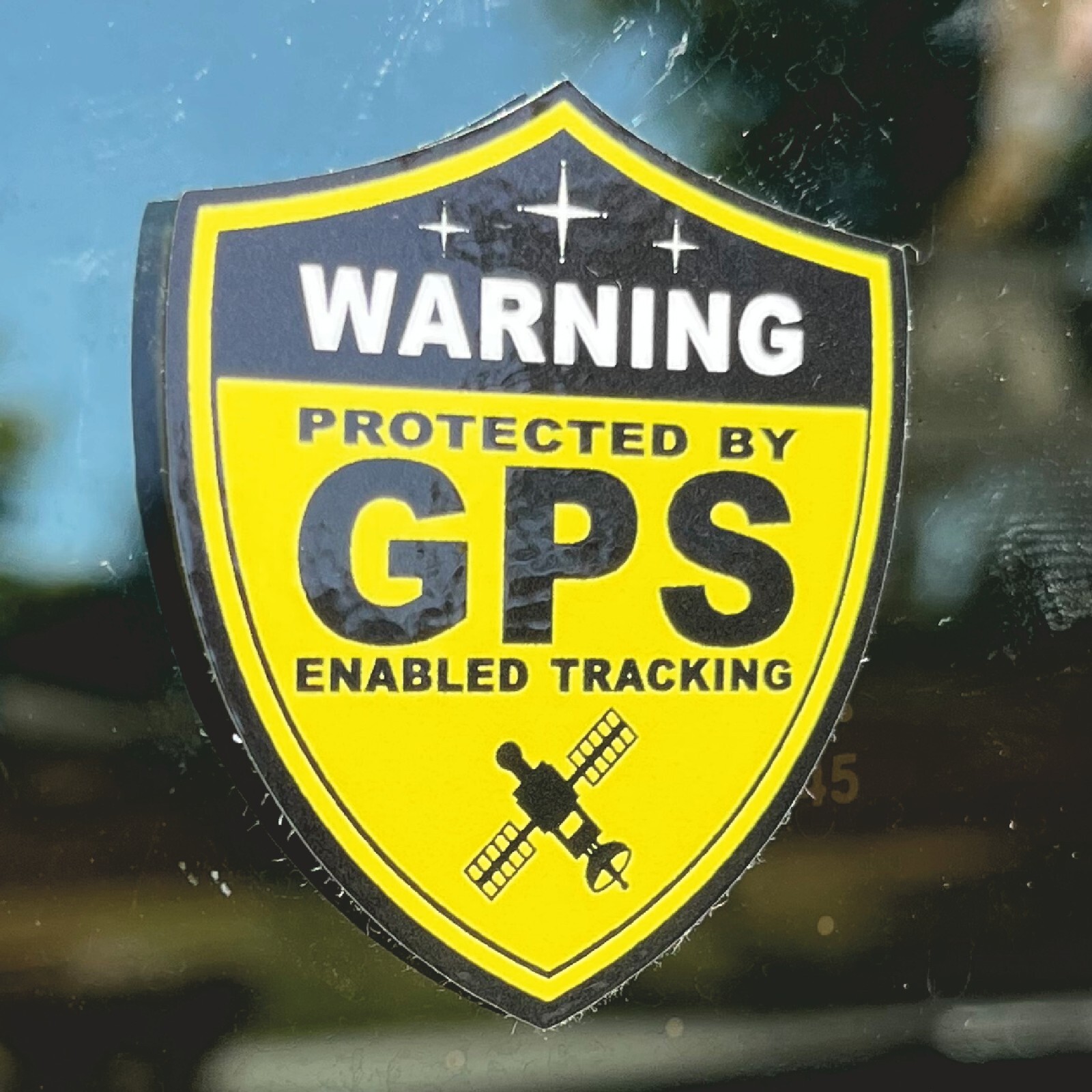 14 PACK GPS Tracking Warning OUTSIDE MOUNT Theft Deterrent Stickers High Quality