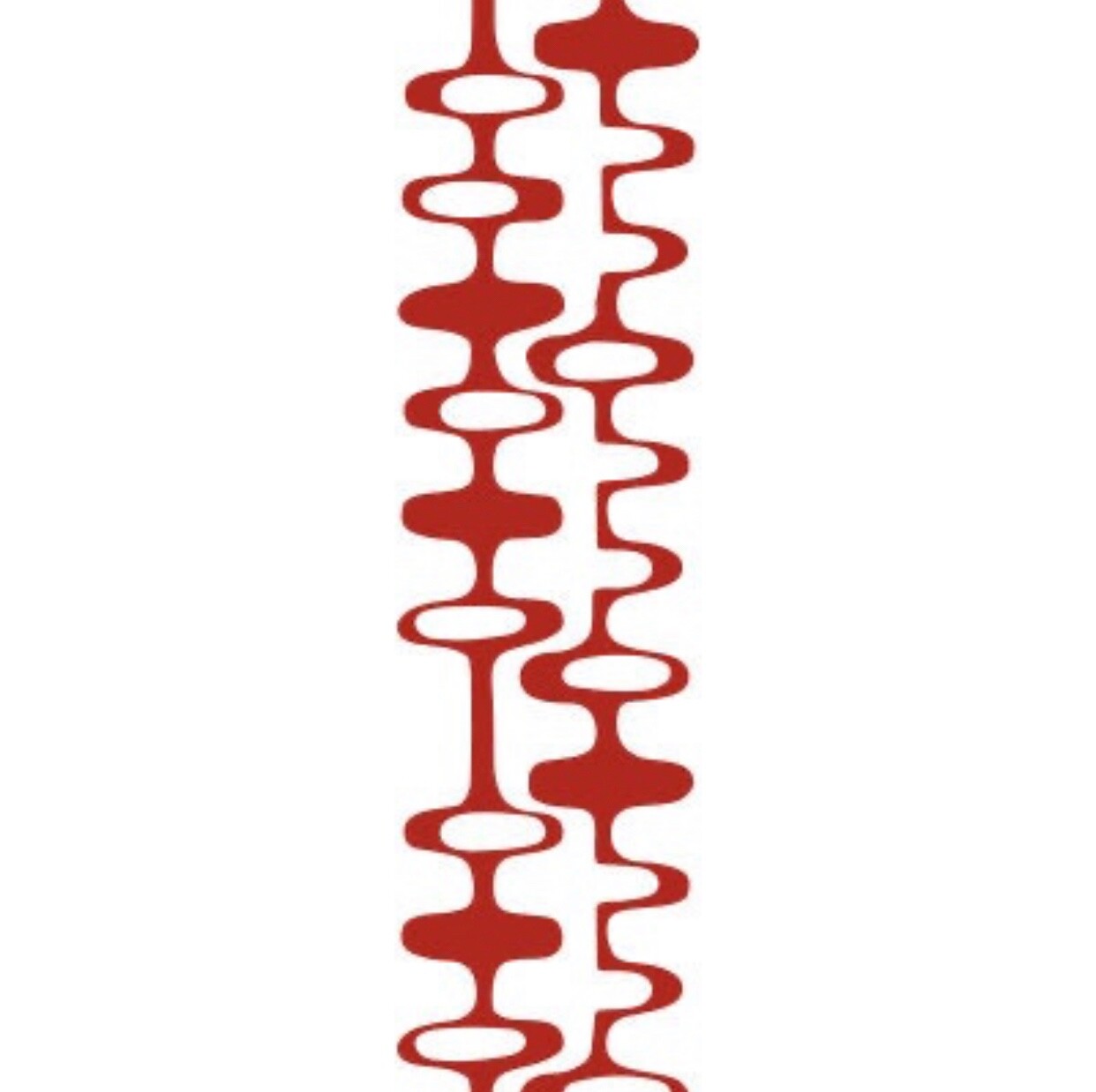 Vintage midcentury modern wall decal chain pattern