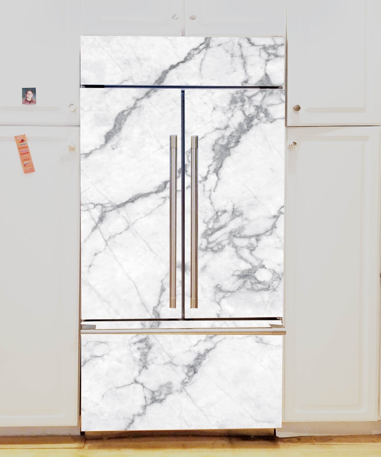 Peel and Stick Fridge Wrap Vinyl Refrigerator Cover 32" x 78.7" (81x200cm)
