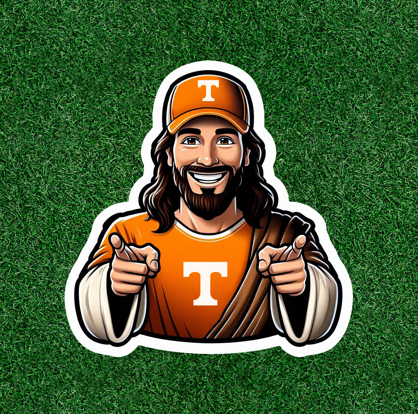 Jesus is a Tennessee Sports fan 100% waterproof vinyl sticker – several sizes