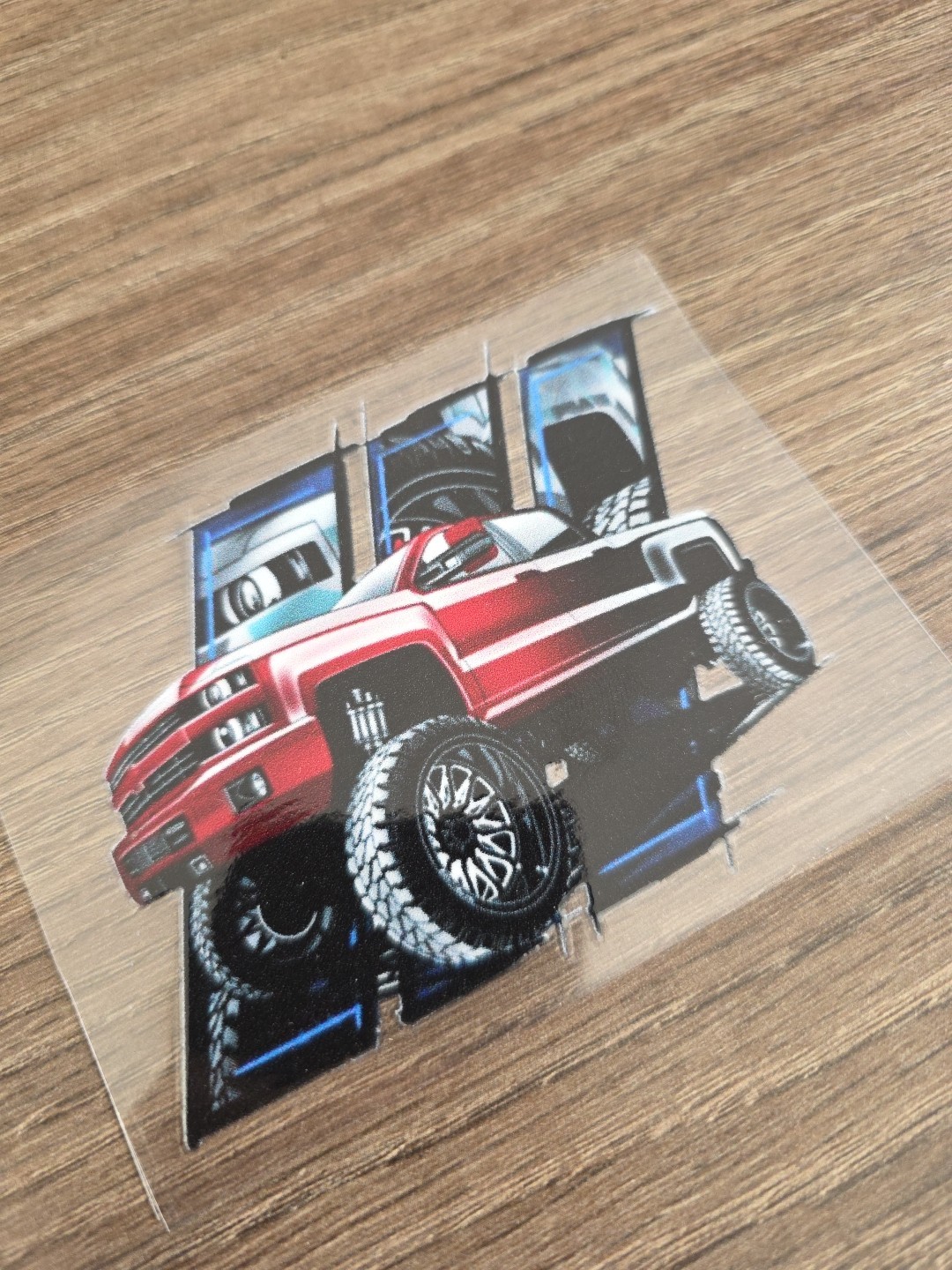 Heavy Duty Truck UV DTF Decal Sticker Waterproof Raised High Quality 4in
