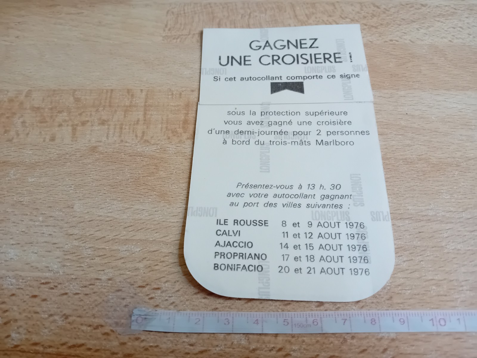 Vintage MARLBORO Sticker – Cruises 76 – Corsica