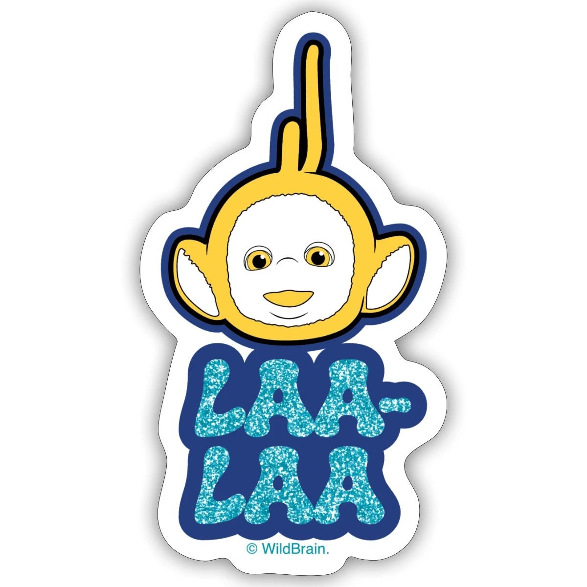 Teletubbies Laa-Laa In Pretty Glitter Design Sticker, max. 4 x 4"