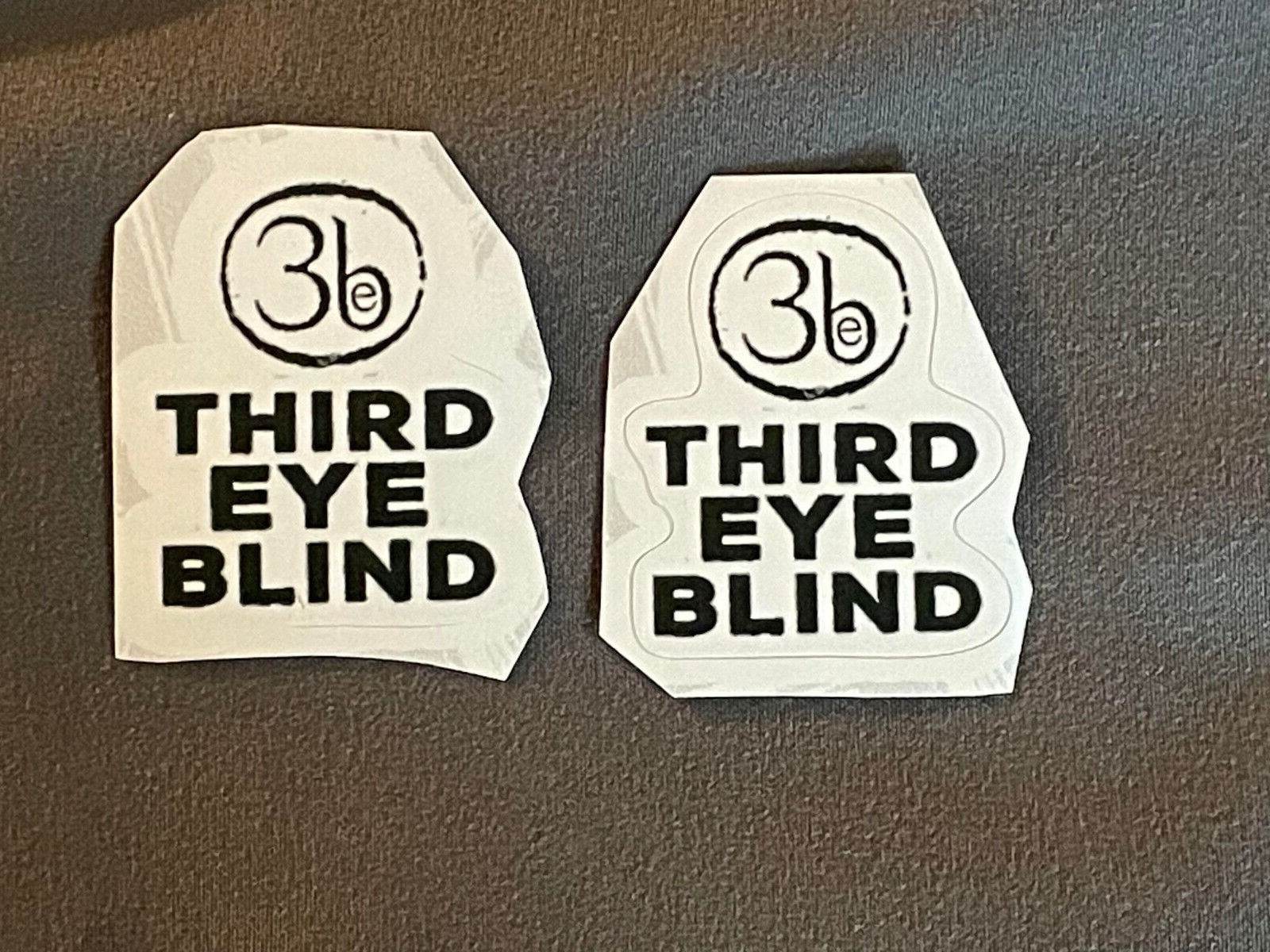 Lot (2) THIRD EYE BLIND 1" x 1 1/2" Band STICKERS Black White FAST! FREE SHIP!
