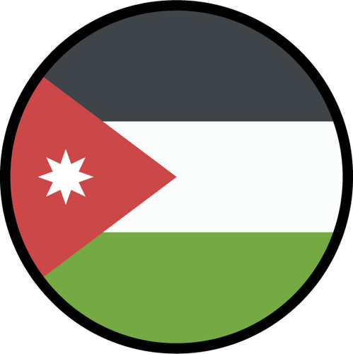Jordan Flag Circle Sticker Decal