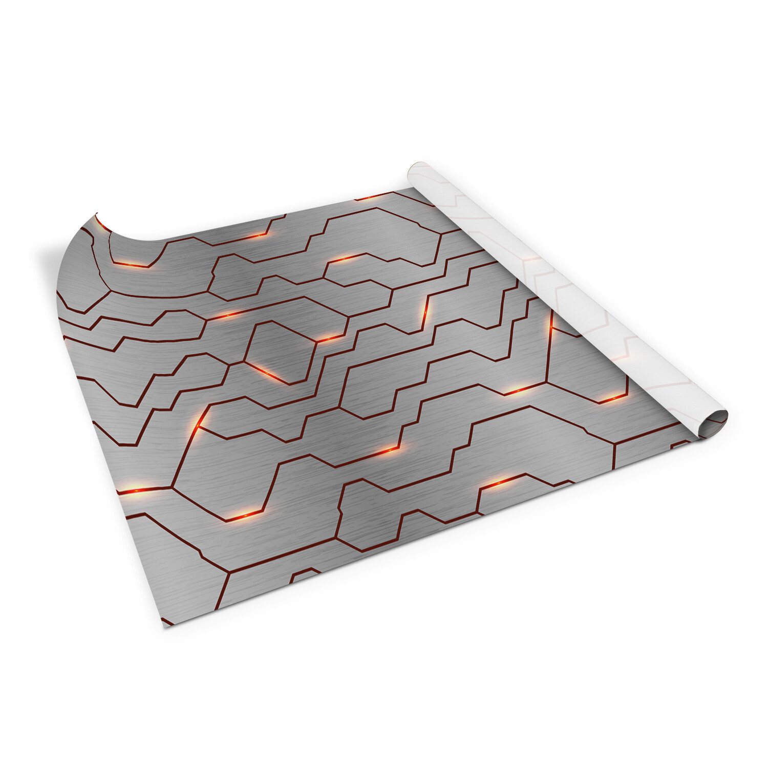 Sticker Veneer Furniture Wardrobe Table Adhesive Metal abstract 100×50