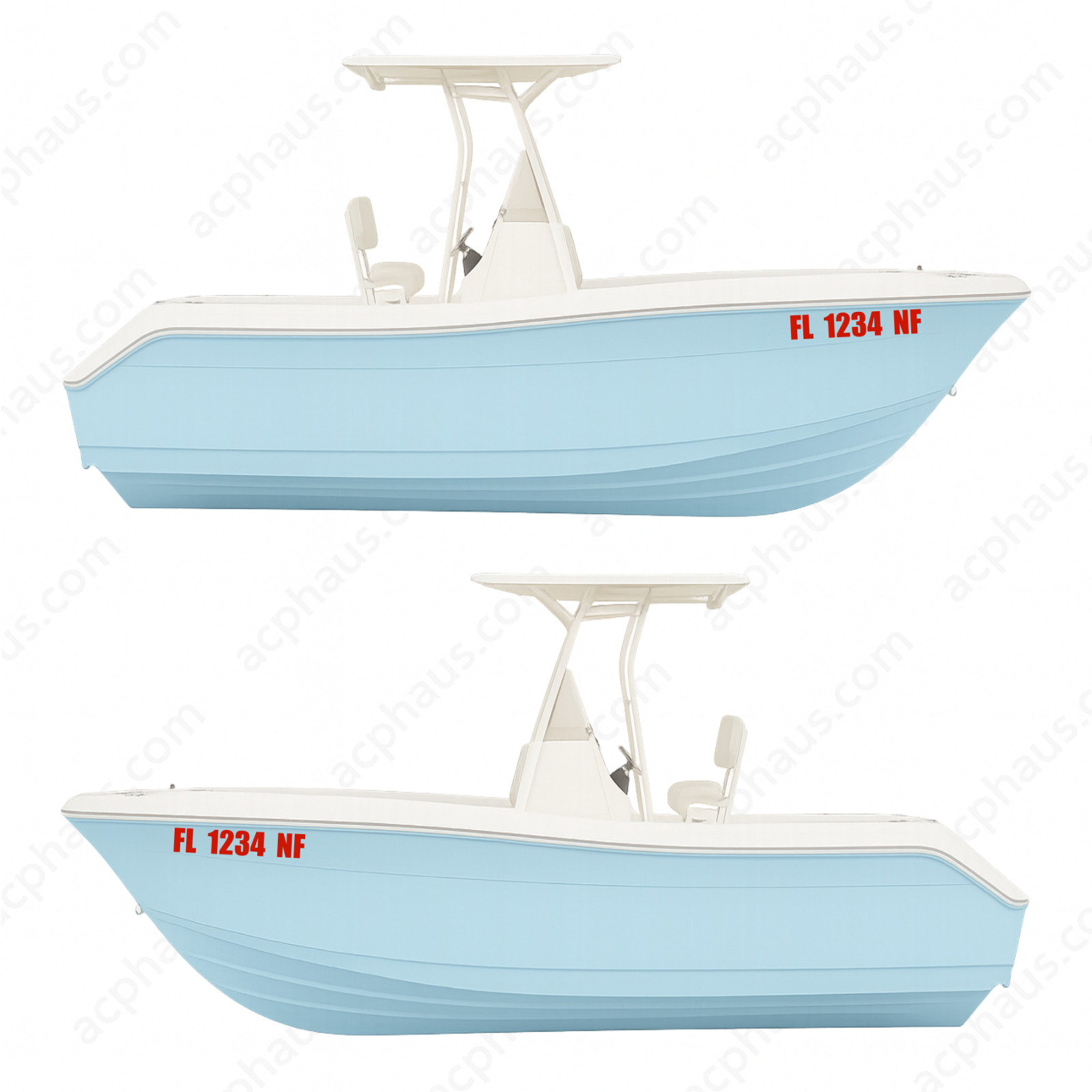 Boat Registration Numbers Decals – Custom ORACAL 751C Vinyl – Right & Left Set