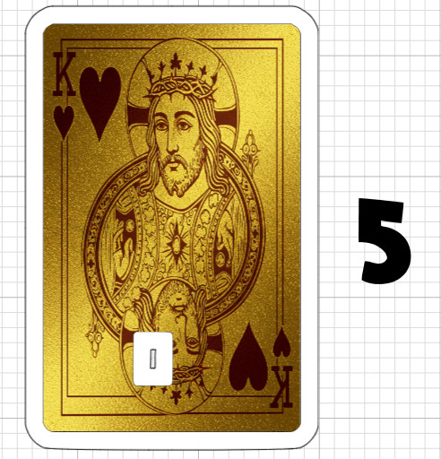 Jesus Gold Playing Card ATM Debit Credit Sticker Skin Christ God Christian King
