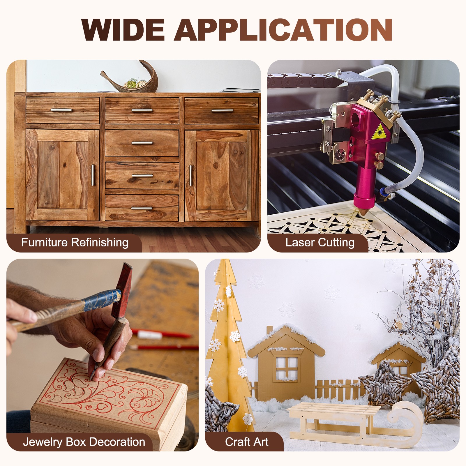 12 Pcs Real Wood Veneer Sheets, 7.9" x 7.9" Laminate Wood Boards (Black Walnut)